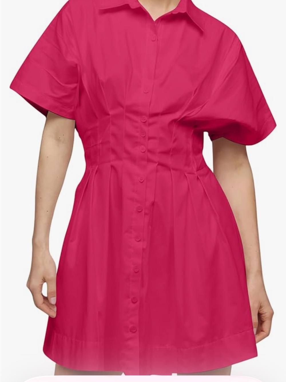 Darling Women's Button-Front Pleated dress - cotton